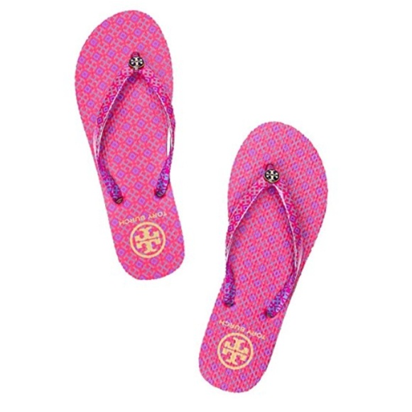 tory burch pink flip flops
